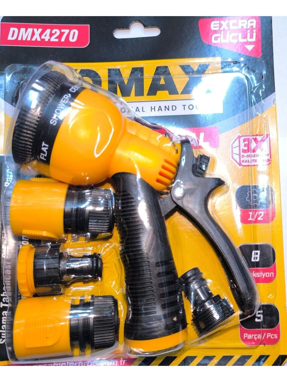 8 Fonksiyonlu Sulama Tabancası 5 Parça Set